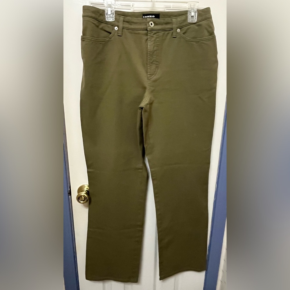 CAMBIO Women’s Olive Jeans, Size 16